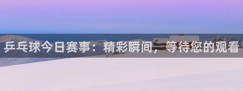 飞速直播体育篮球：乒乓球今日赛事：精彩瞬间，等待您的观看