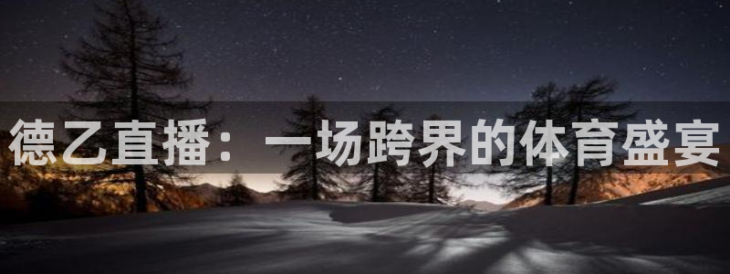 飞速直播体育在线观看：德乙直播：一场跨界的体育盛宴